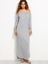 Bardot Tie Sleeve Slit Maxi Dress